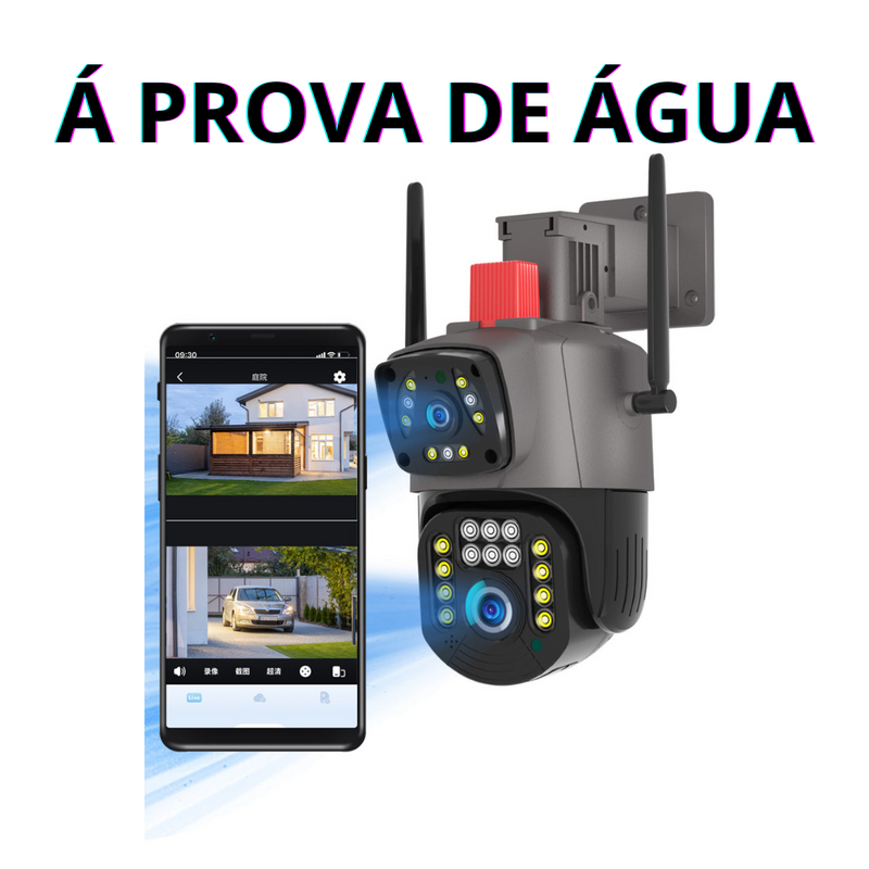 Câmera Dupla 5g Wi-Fi Full HD 1480p A prova de Água + Cartão de Memória 32gb de Brinde HOJE