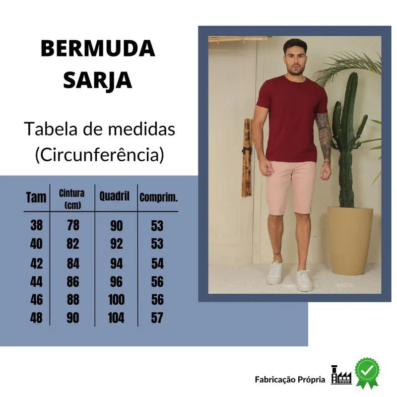 07 BERMUDAS SARJA CORES SORTIDAS CALVIN KLEIN 100% ALGODÃO + 6 CUECAS DE BRINDE ESTOQUE LIMITADO