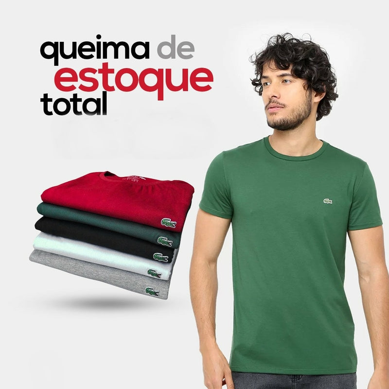 05 Camisas Lacoste - Compre 1 Leve 5 + Brinde 3 Cuecas OFERTA SOMENTE HOJE