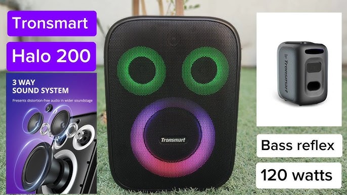 Caixa de Som Tronsmart Portátil com Microfone de Brinde- Led e Bluetooth 5.3  QUEIMA DE ESTOQUE